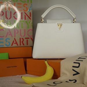 Louis Vuitton ARTYCAPUCINES BB URS FISCHER white capucines handbag LV New